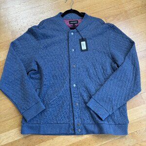 NWT Bonobos Quilted Bomber Size XL Heather Navy
